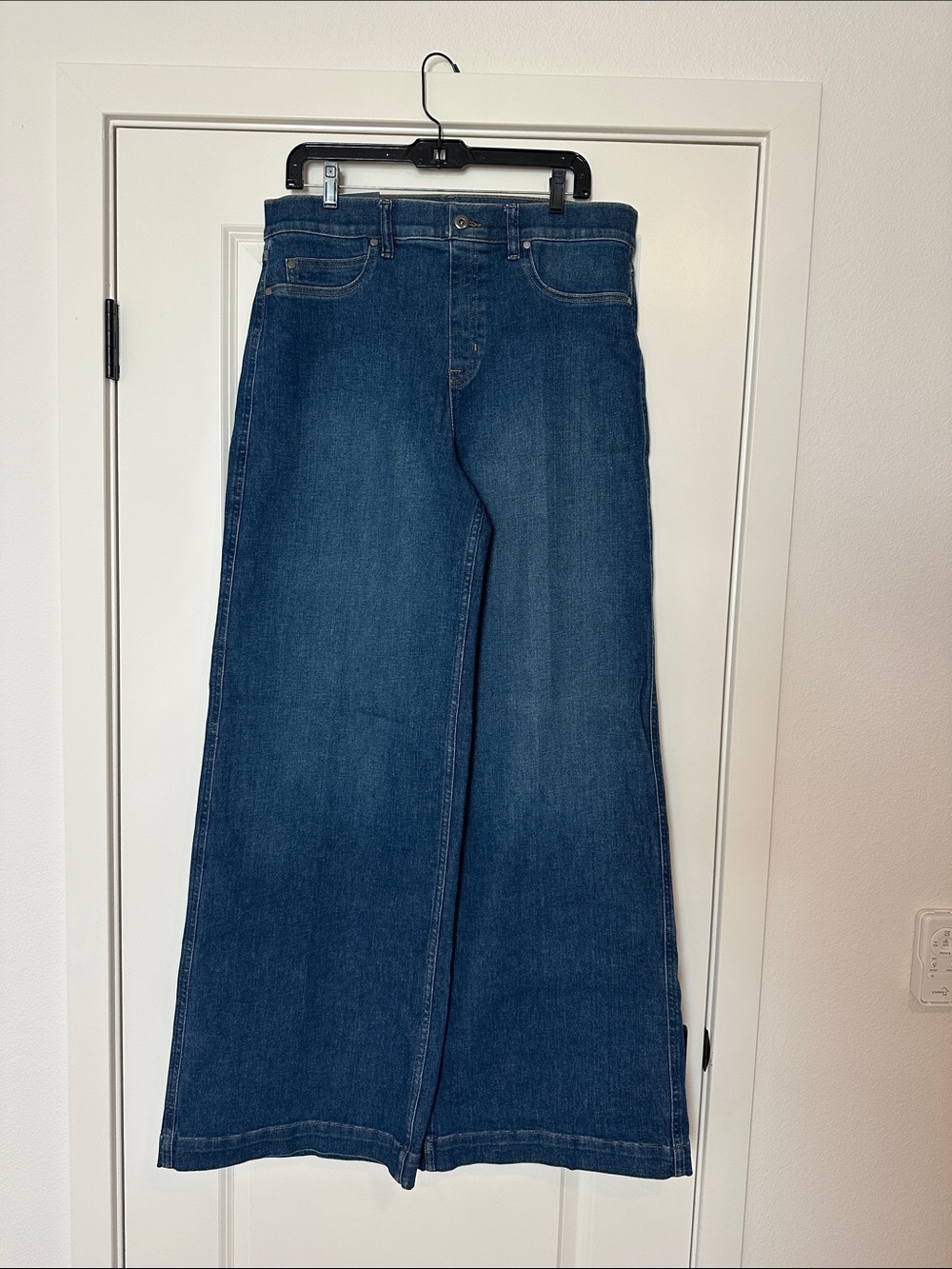 SPANX Wide-Leg Tall Blue Denim Jeans
